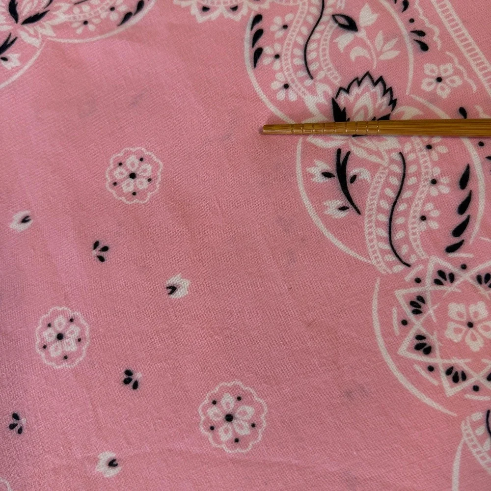 Vintage 1970s 1980s Bandana Lot of 3 All Cotton Fast Color RN 13960 Pink & Red